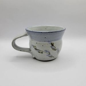Studio Pottery Signed BH Blue Ceramic Coffee Mug